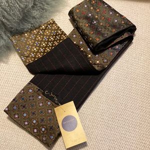 Artisan made double sided scarf Men or Ladies NWT